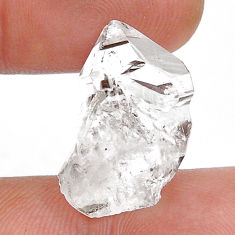 Natural 15.15cts herkimer diamond white rough 21x13 mm loose gemstone s28646