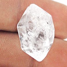 Natural 17.40cts herkimer diamond white rough 22x14 mm loose gemstone s25451