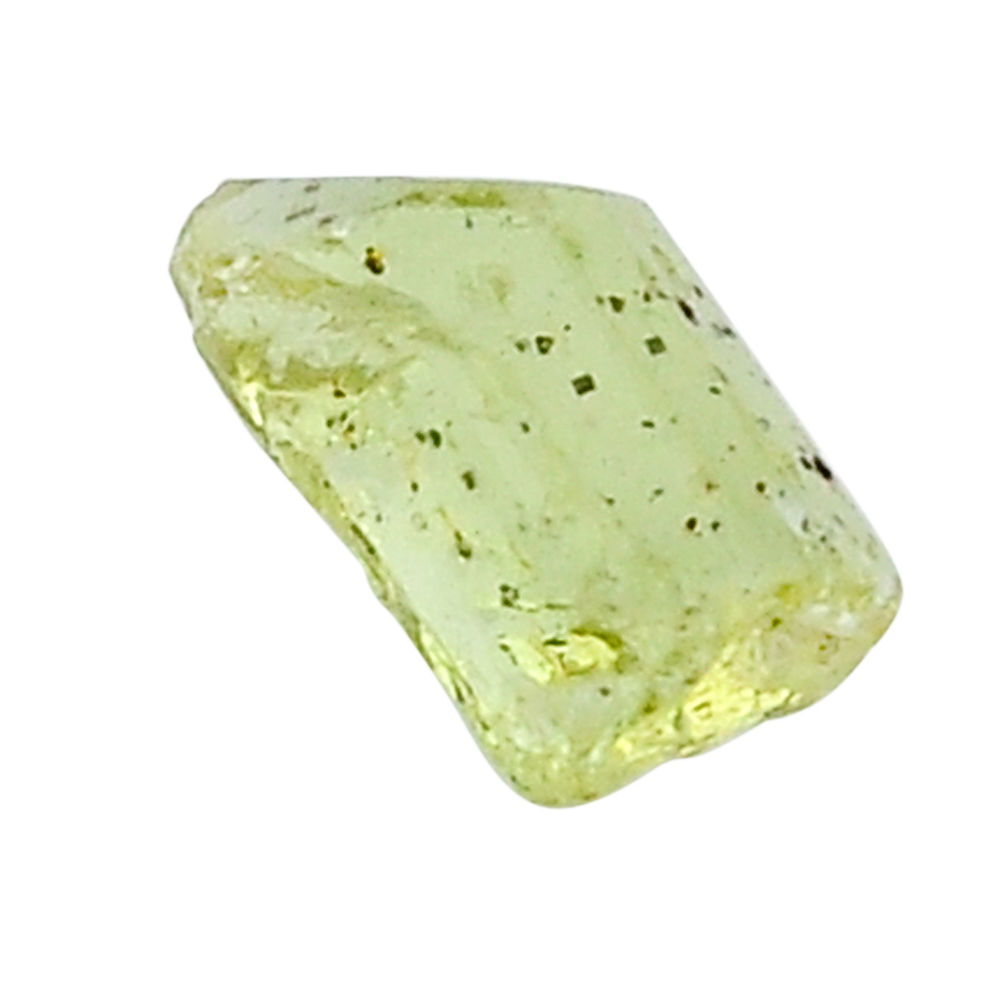 Natural 9.10cts hiddenite rough green rough 16x9 mm fancy loose gemstone s29830
