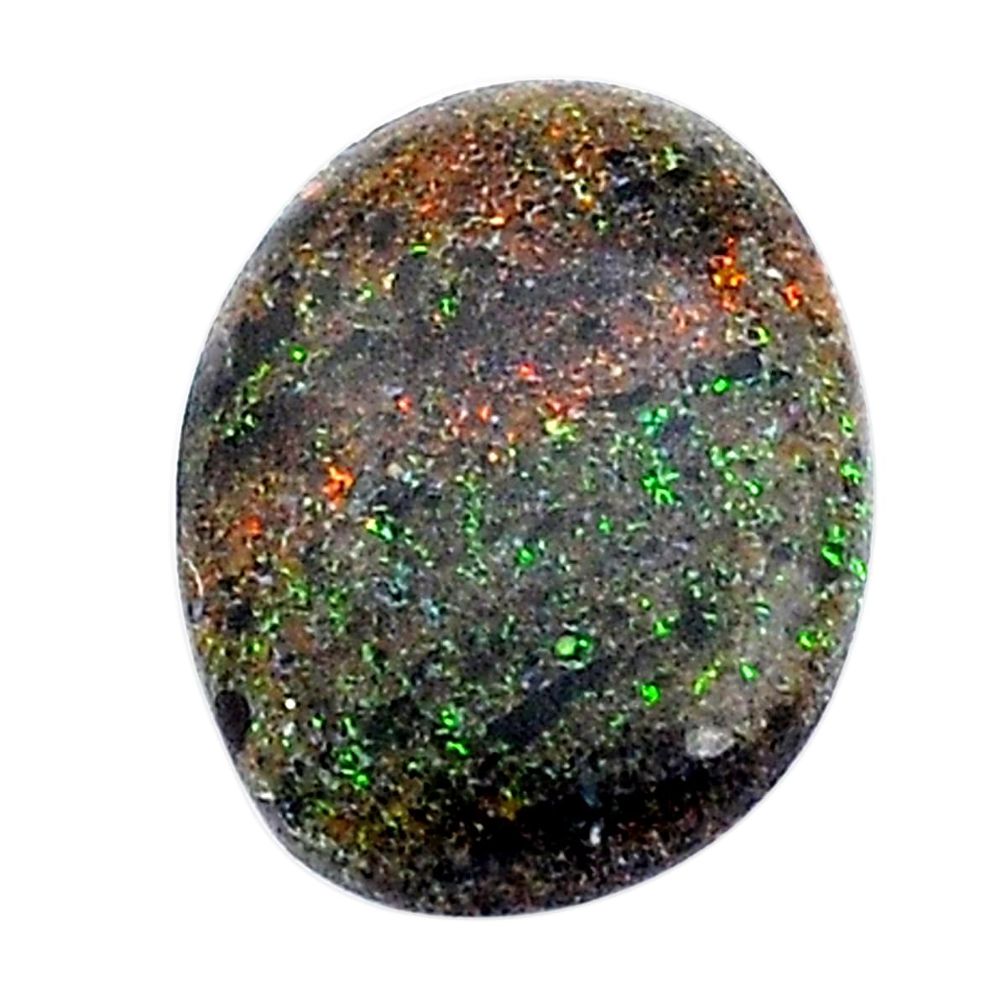 Natural 5.15cts honduran matrix opal black 16x12 mm oval loose gemstone s27473
