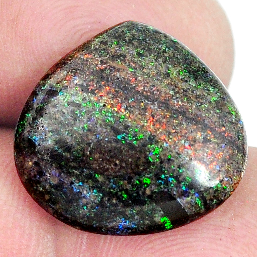 Natural 10.30cts honduran matrix opal black 17x16.5 mm loose gemstone s21443