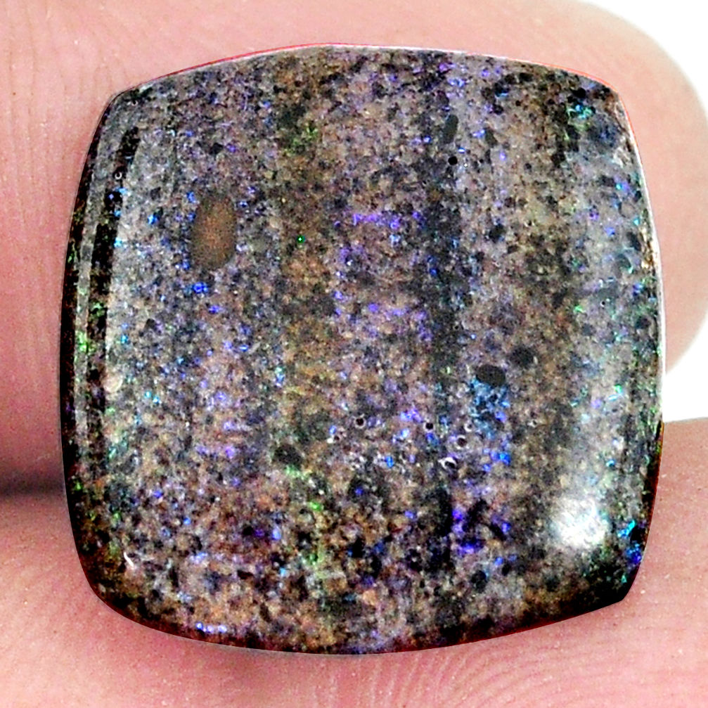 Natural 10.10cts honduran matrix opal black 18x17.5 mm loose gemstone s21457
