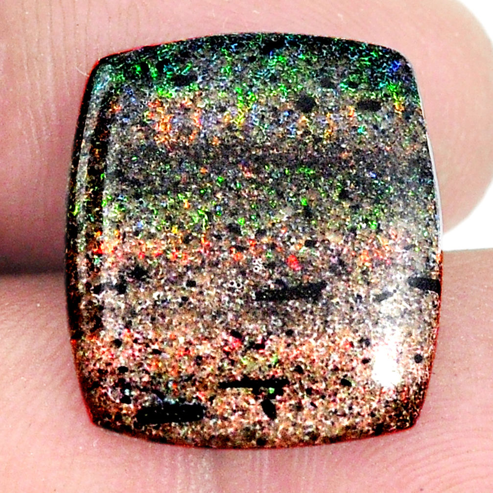 Natural 10.10cts honduran matrix opal black 19x16.5 mm loose gemstone s21435