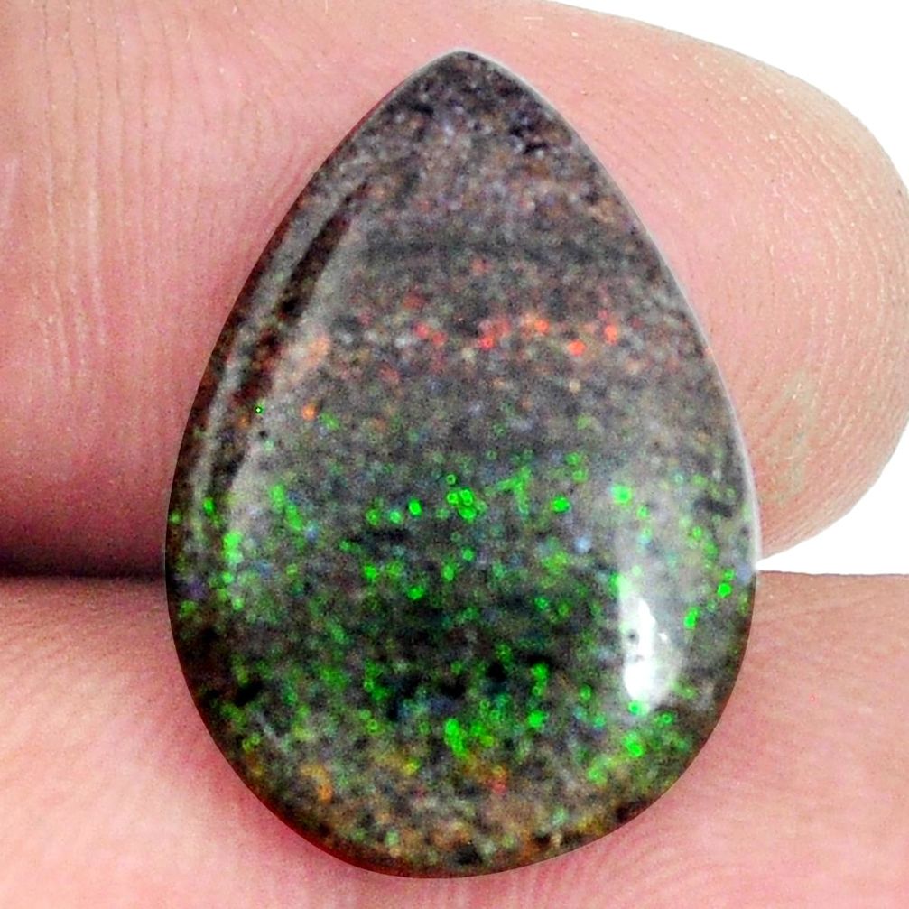 Natural 9.35cts honduran matrix opal black 21x14 mm pear loose gemstone s21447