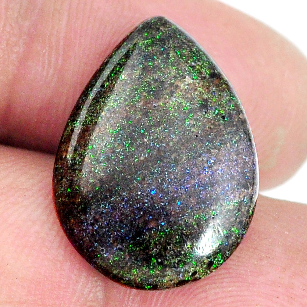 Natural 10.15cts honduran matrix opal black 21x15 mm pear loose gemstone s21450