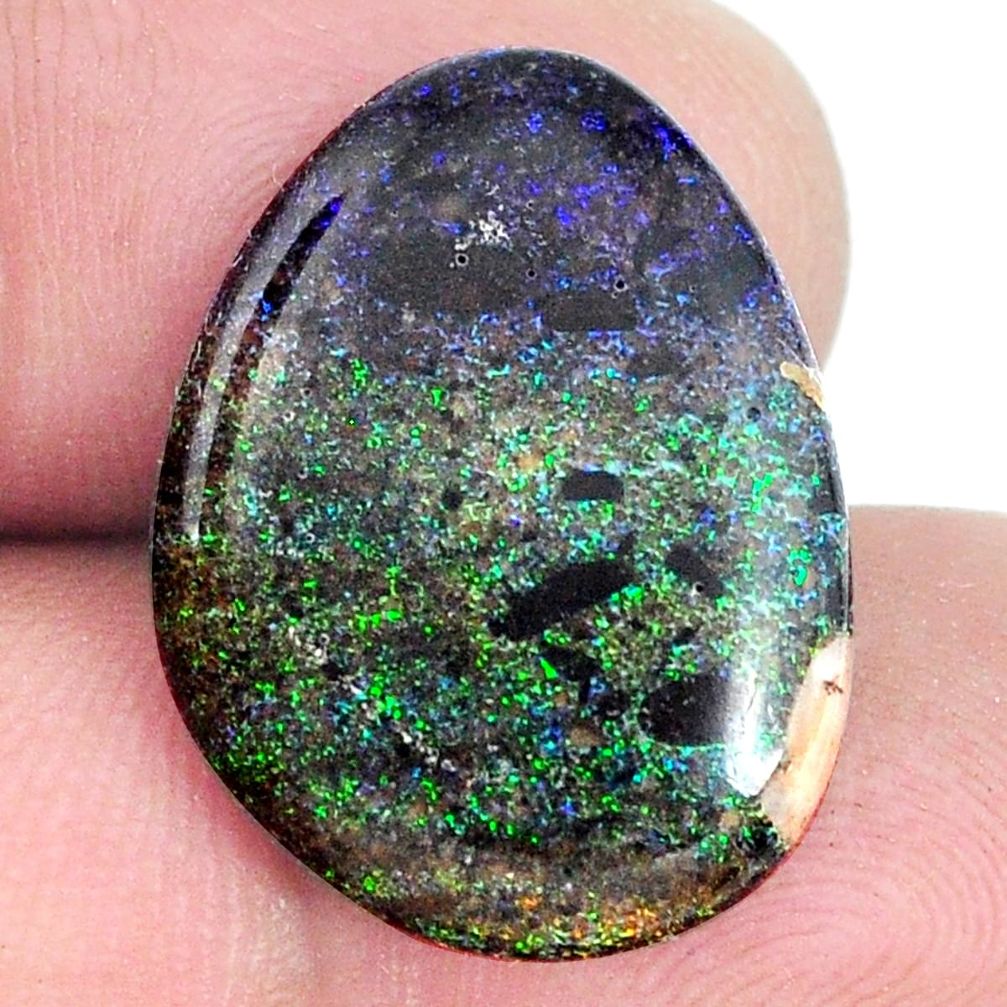 Natural 10.05cts honduran matrix opal black 22x16.5 mm loose gemstone s21442