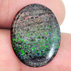 Natural 9.35cts honduran matrix opal black 22x16.5 mm oval loose gemstone s21460