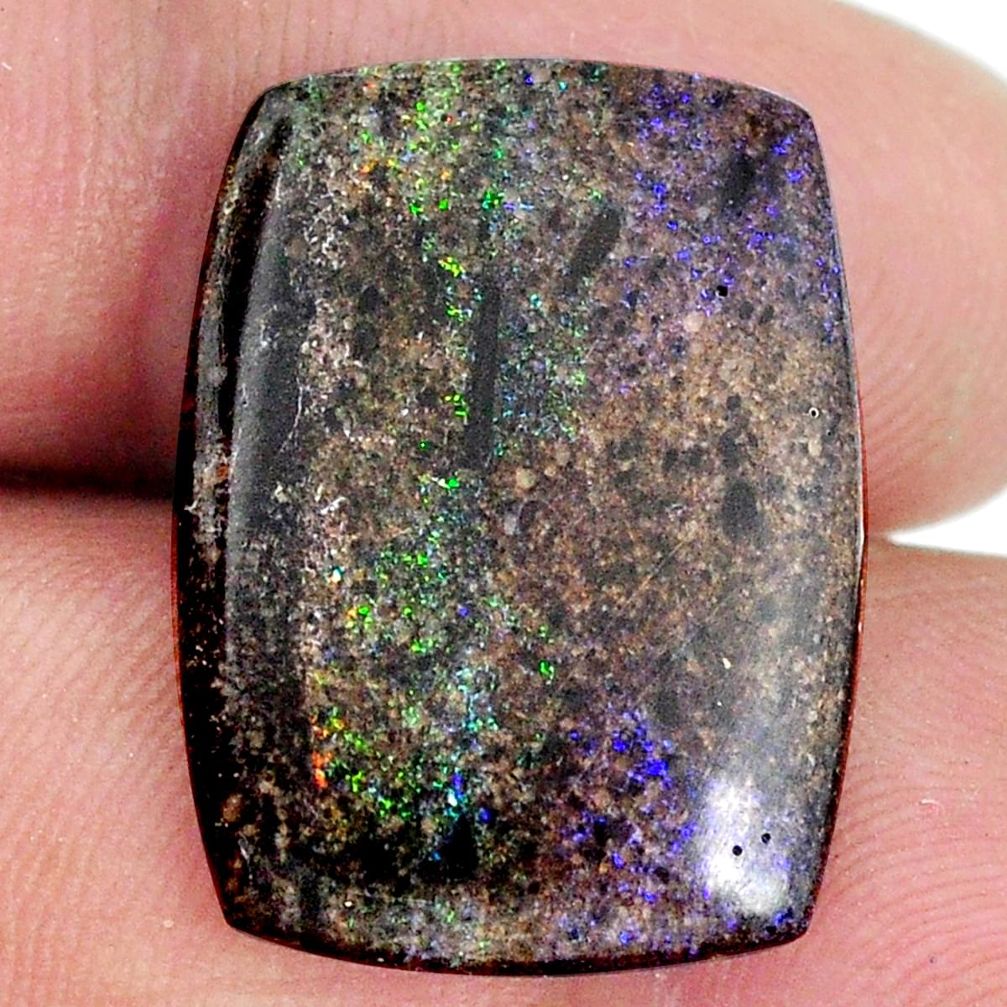 Natural 11.25cts honduran matrix opal black 23x17 mm loose gemstone s21427