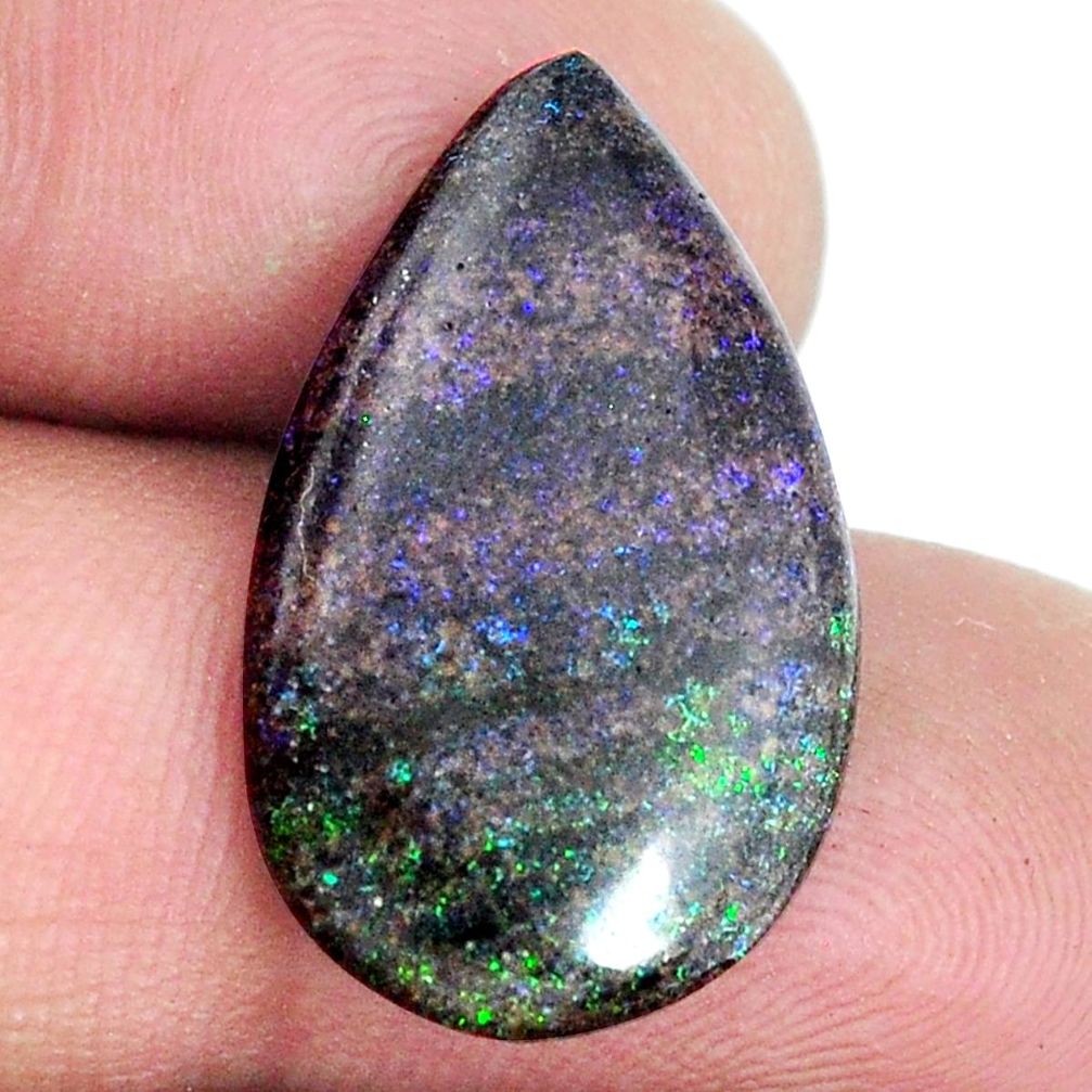 Natural 10.10cts honduran matrix opal black 24x14 mm pear loose gemstone s21441