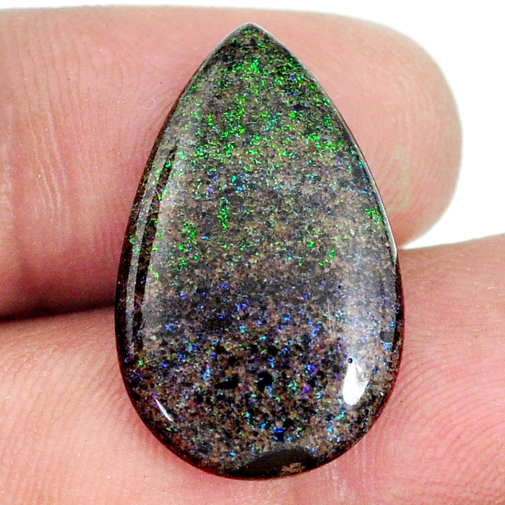Natural 10.10cts honduran matrix opal black 24x15 mm pear loose gemstone s21448