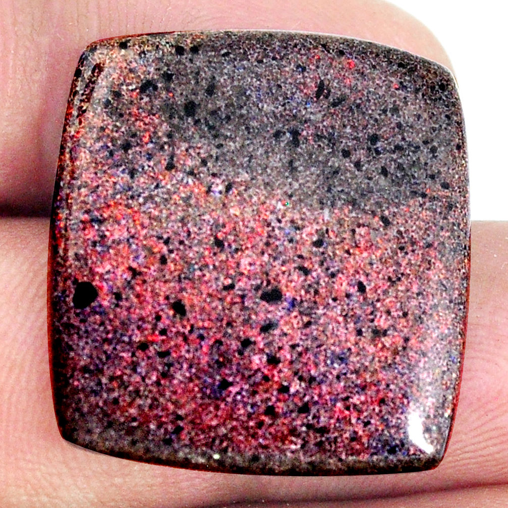 Natural 18.10cts honduran matrix opal black 24x22.5 mm loose gemstone s21423