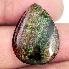 Natural 13.10cts honduran matrix opal black 25x18 mm pear loose gemstone s21437