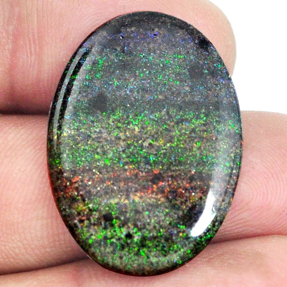 Natural 15.10cts honduran matrix opal black 28x20 mm oval loose gemstone s21431