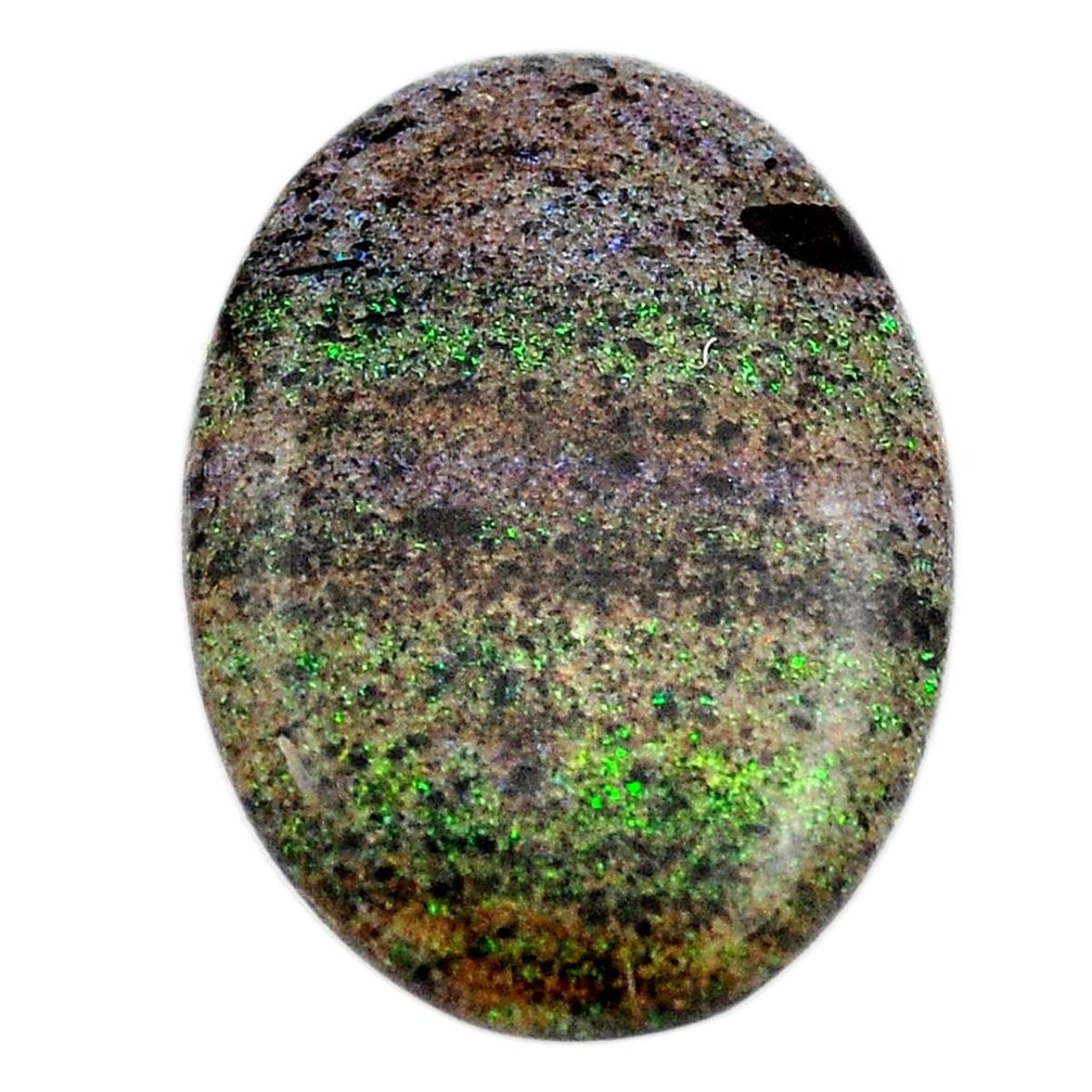 Natural 15.15cts honduran matrix opal black 30x21 mm oval loose gemstone s26332