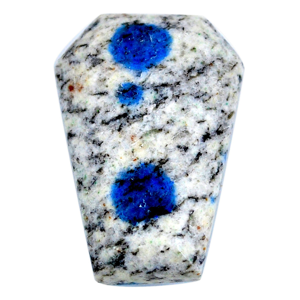 Natural 25.30cts k2 (azurite in quartz) 28x19mm coffin loose gemstone s20403