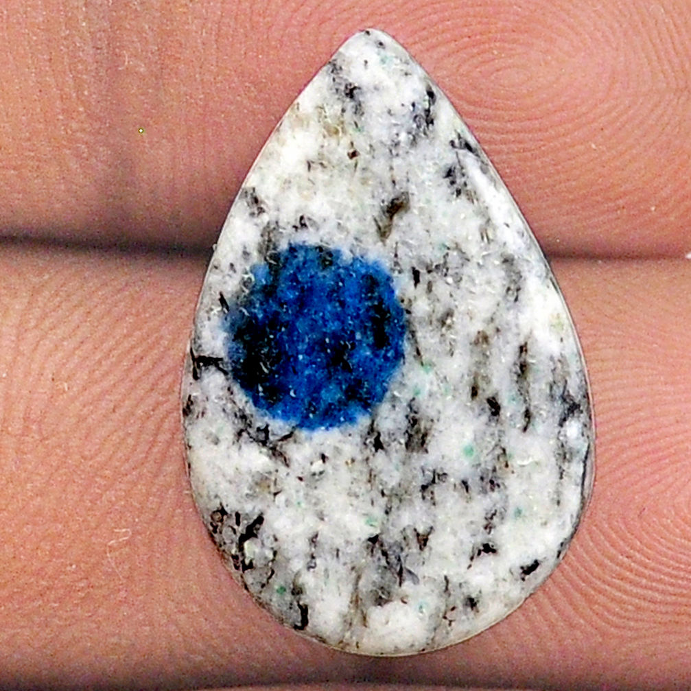 Natural 9.20cts k2 blue (azurite in quartz) 22x14 mm pear loose gemstone s25641