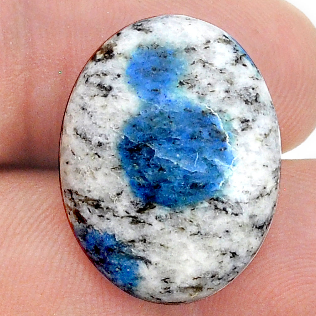 Natural 16.15cts k2 blue (azurite in quartz) 22x17 mm oval loose gemstone s28819