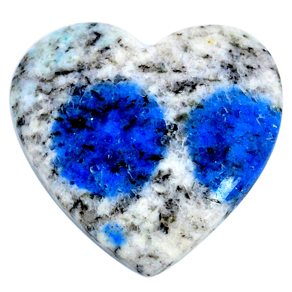 Natural 15.10cts k2 blue (azurite in quartz) 22x21mm heart loose gemstone s20399