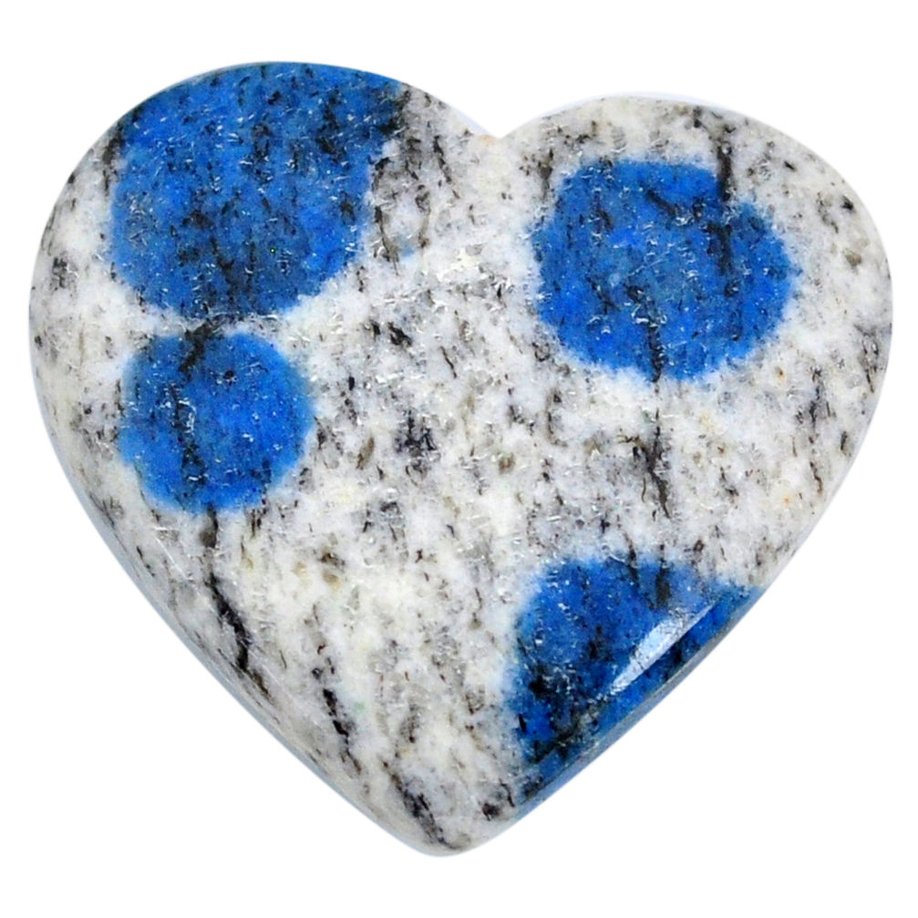 Natural 17.40cts k2 blue (azurite in quartz) 24x23mm heart loose gemstone s20417