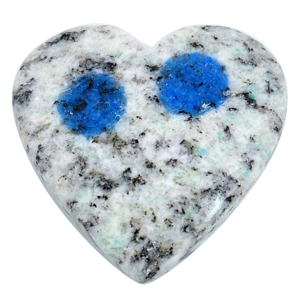 Natural 20.30cts k2 blue (azurite in quartz) 24x24mm heart loose gemstone s20416
