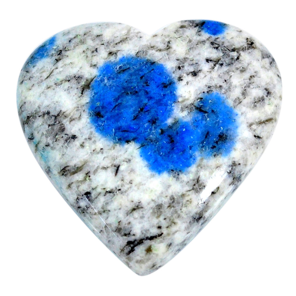 Natural 28.45cts k2 blue (azurite in quartz) 26x25mm heart loose gemstone s20396