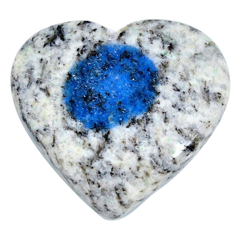 Natural 25.15cts k2 blue (azurite in quartz) 26x25mm heart loose gemstone s20413