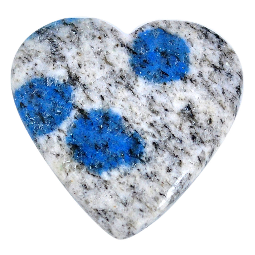 Natural 26.30cts k2 blue (azurite in quartz) 26x26mm heart loose gemstone s20415