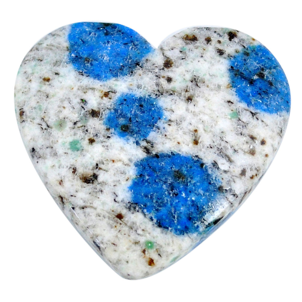 Natural 25.10cts k2 blue (azurite in quartz) 27x26mm heart loose gemstone s20412