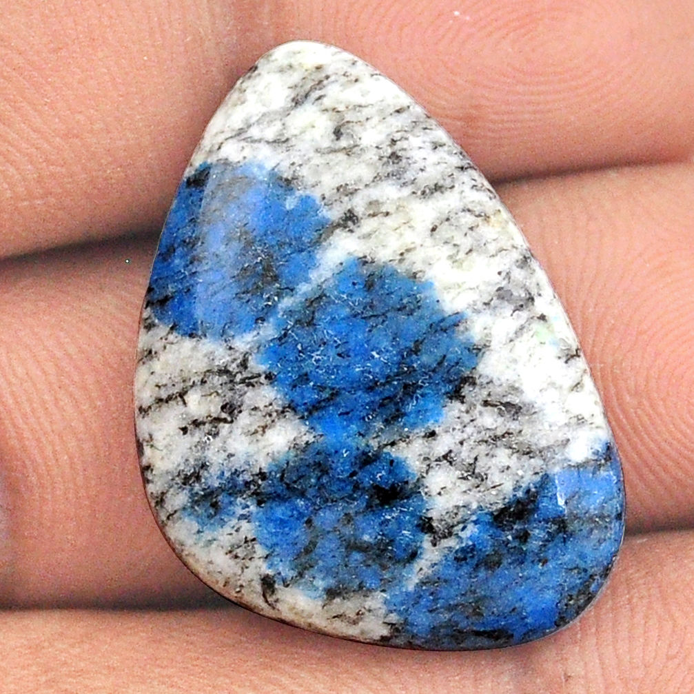Natural 22.35cts k2 blue (azurite in quartz) 28x20mm fancy loose gemstone s25660