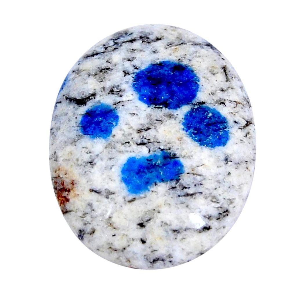 Natural 28.25cts k2 blue (azurite in quartz) 29x22 mm oval loose gemstone s29723