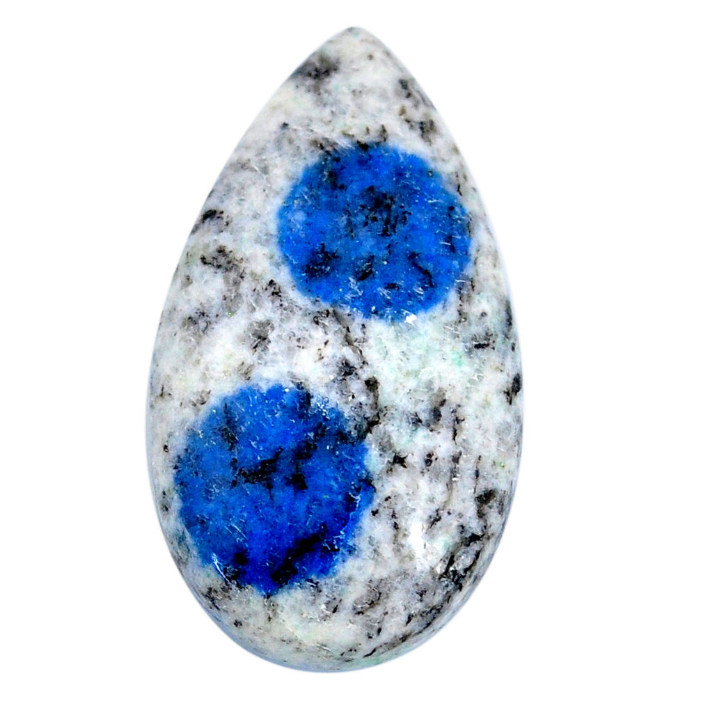 Natural 20.10cts k2 blue (azurite in quartz) 30x16 mm pear loose gemstone s20388