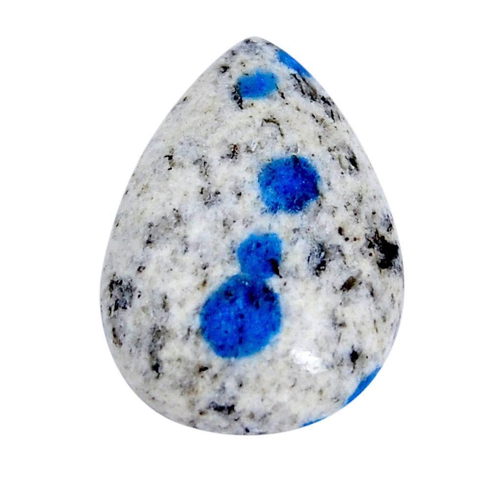 Natural 25.15cts k2 blue (azurite in quartz) 30x20 mm pear loose gemstone s29730
