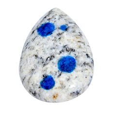Natural 26.35cts k2 blue (azurite in quartz) 30x21 mm pear loose gemstone s29725