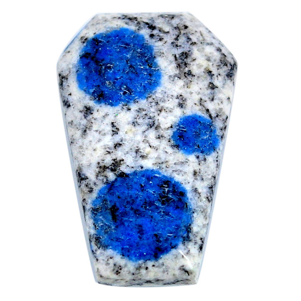 Natural 24.15cts k2 blue (azurite in quartz) 31x20mm fancy loose gemstone s20392