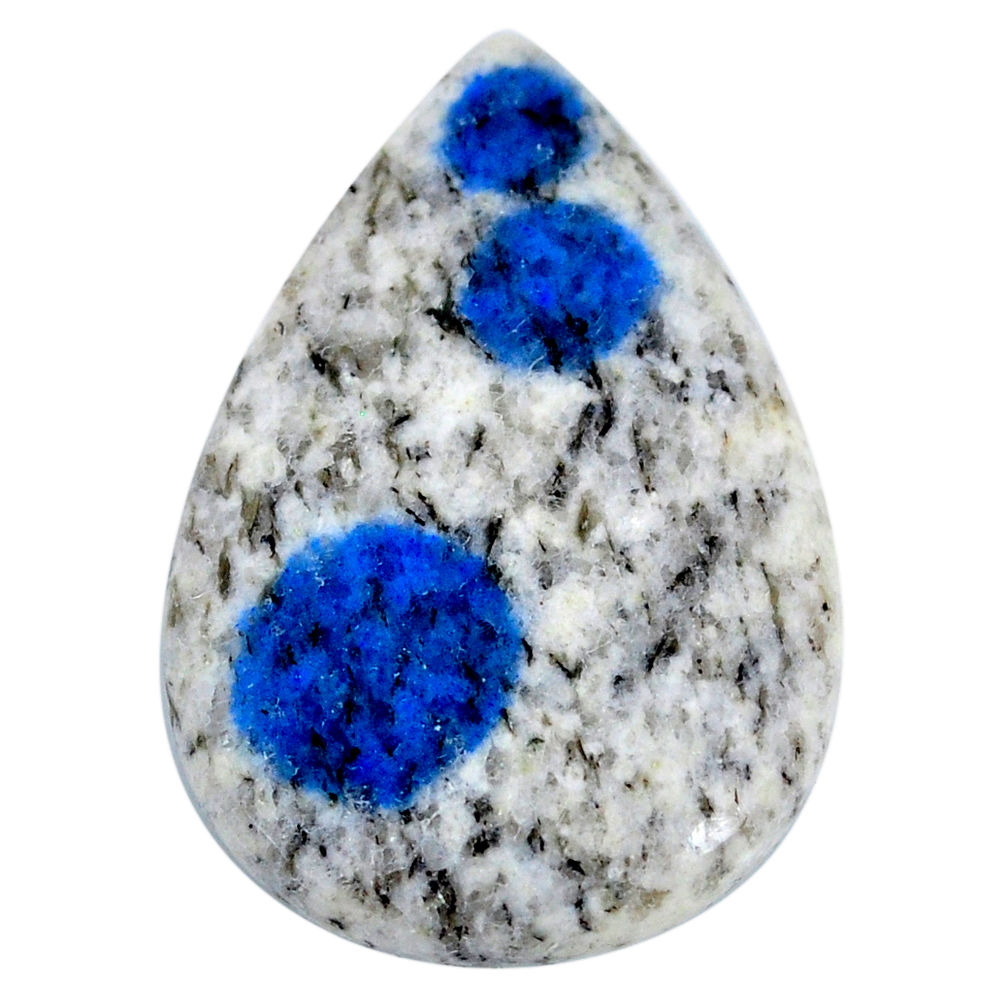 Natural 24.45cts k2 blue (azurite in quartz) 31x21 mm pear loose gemstone s20387
