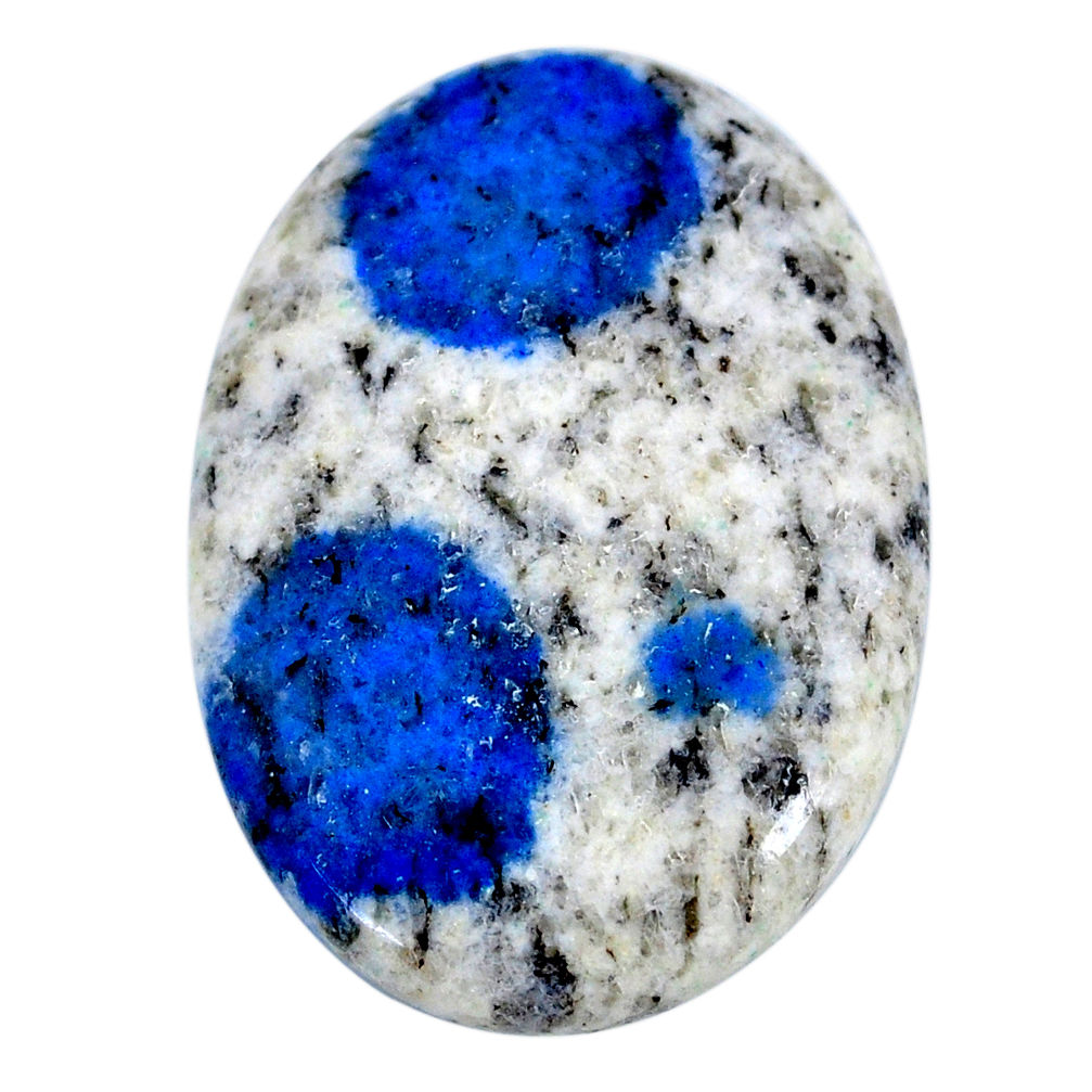 Natural 29.20cts k2 blue (azurite in quartz) 32x22 mm oval loose gemstone s20383