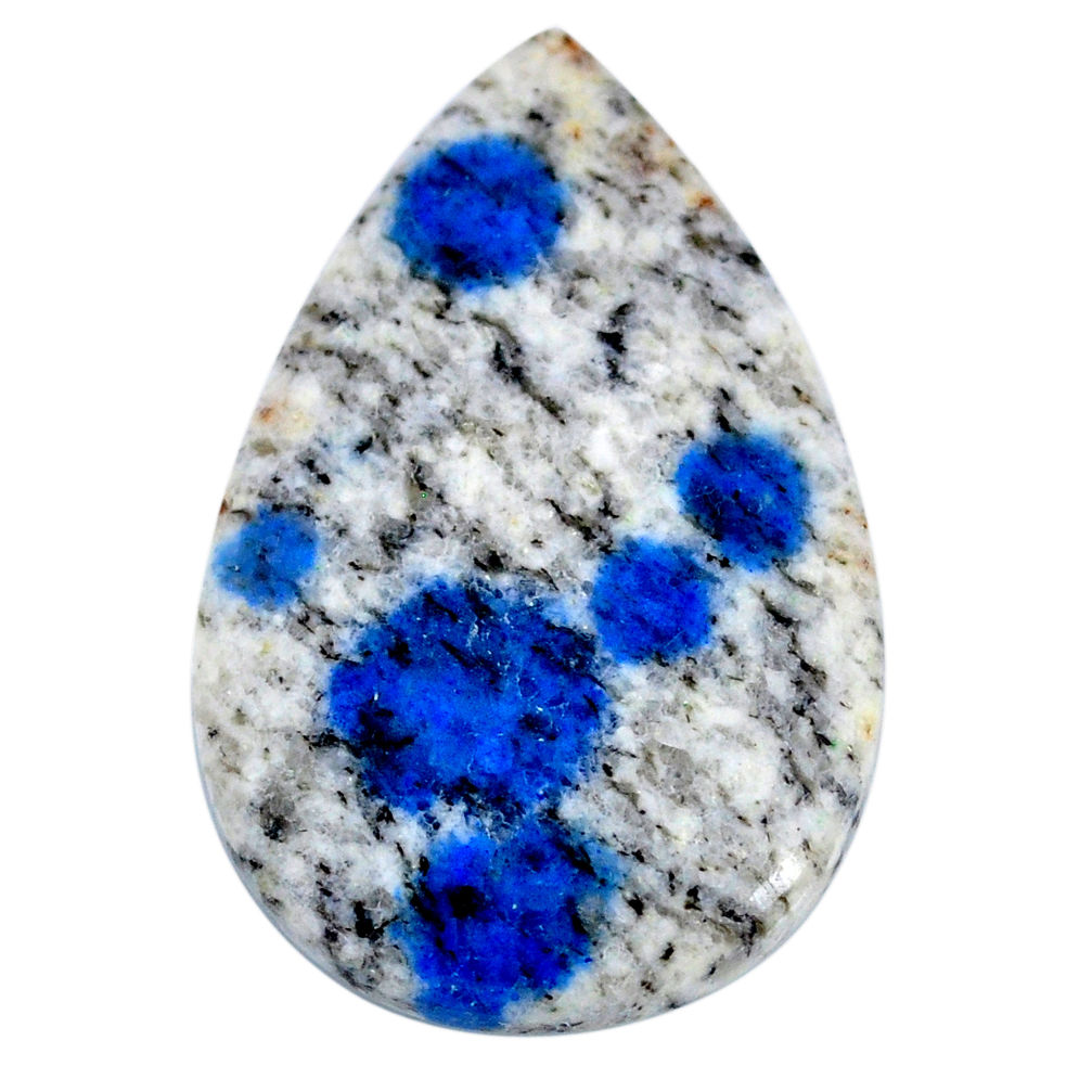 Natural 28.15cts k2 blue (azurite in quartz) 34x22 mm pear loose gemstone s20405