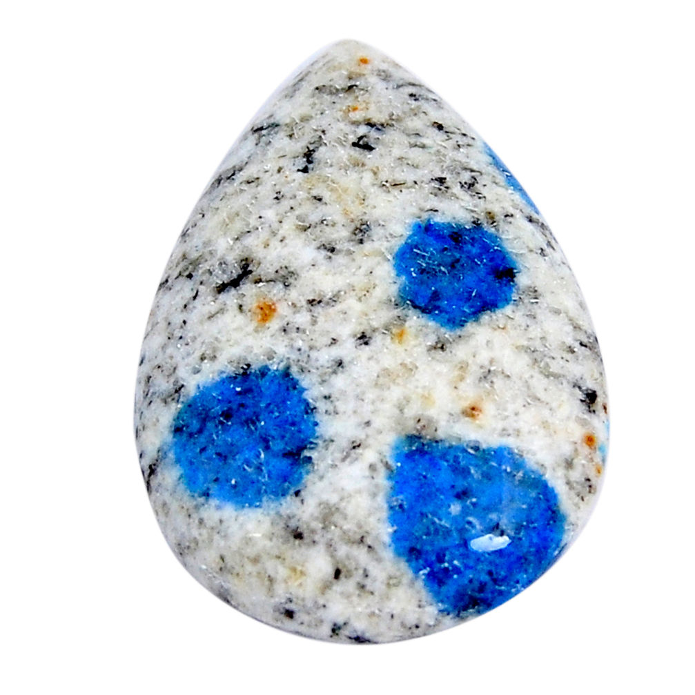 Natural 30.15cts k2 blue (azurite in quartz) 35x24 mm pear loose gemstone s29729