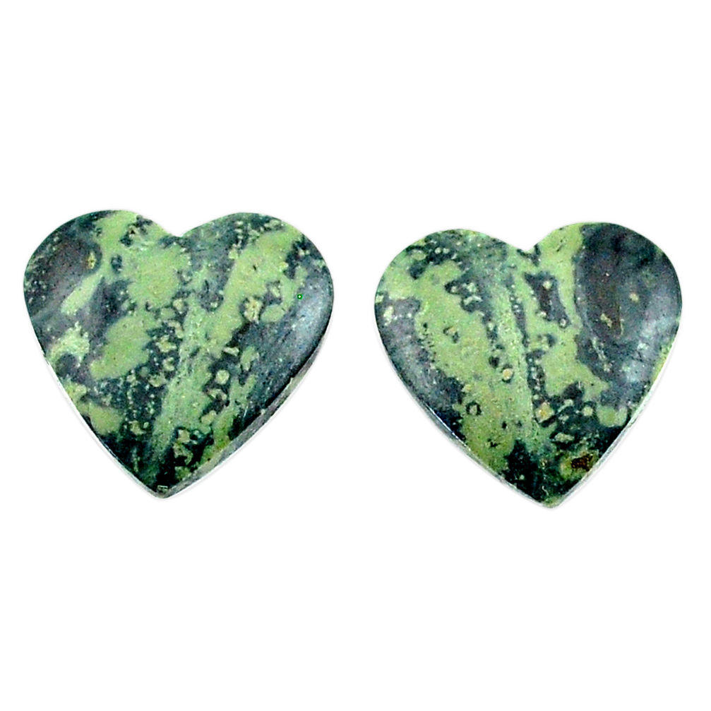 Natural 15.10cts kambaba jasper cabochon 17x17 mm pair loose gemstone s25112
