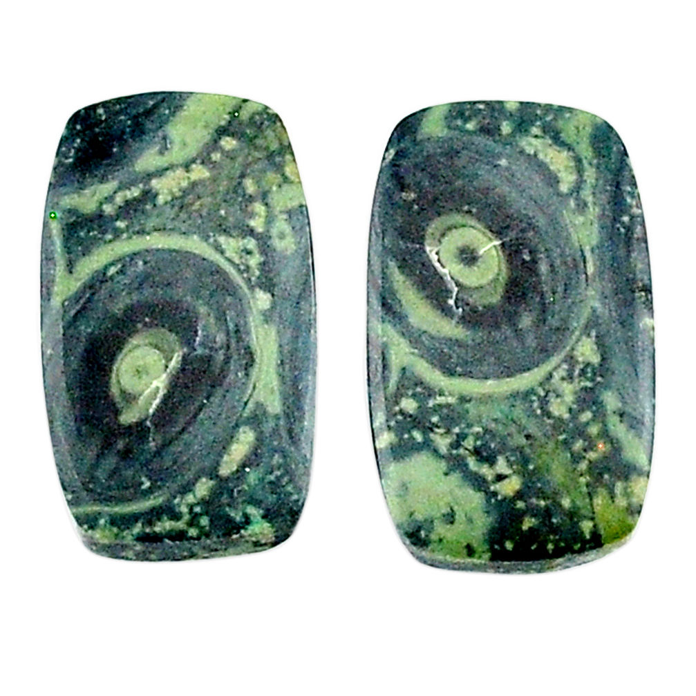 Natural 15.10cts kambaba jasper cabochon 20x11 mm pair loose gemstone s25116