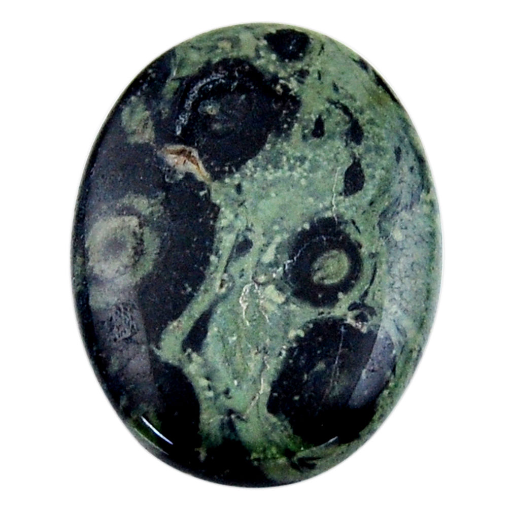 Natural 25.15cts kambaba jasper green cabochon 30x22 mm loose gemstone s19010