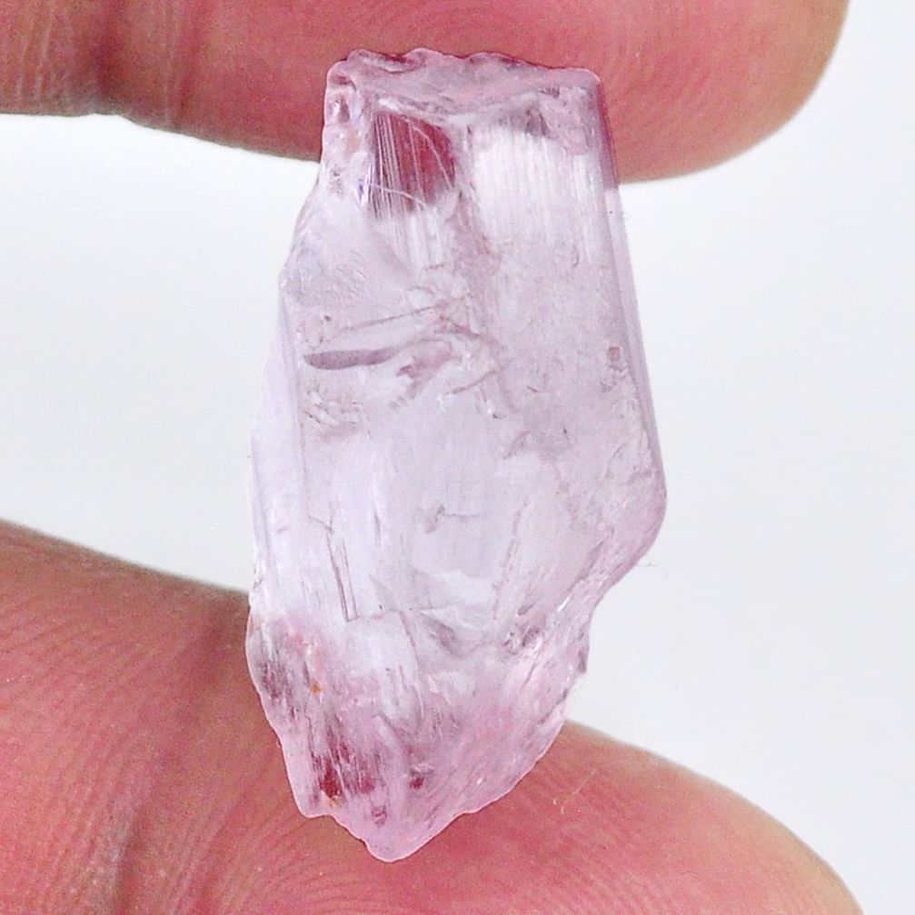 Natural 26.30cts kunzite rough pink rough 25x12 mm fancy loose gemstone s19993