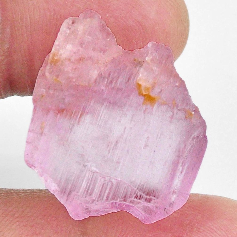 Natural 38.15cts kunzite rough pink rough 26x22 mm fancy loose gemstone s19985