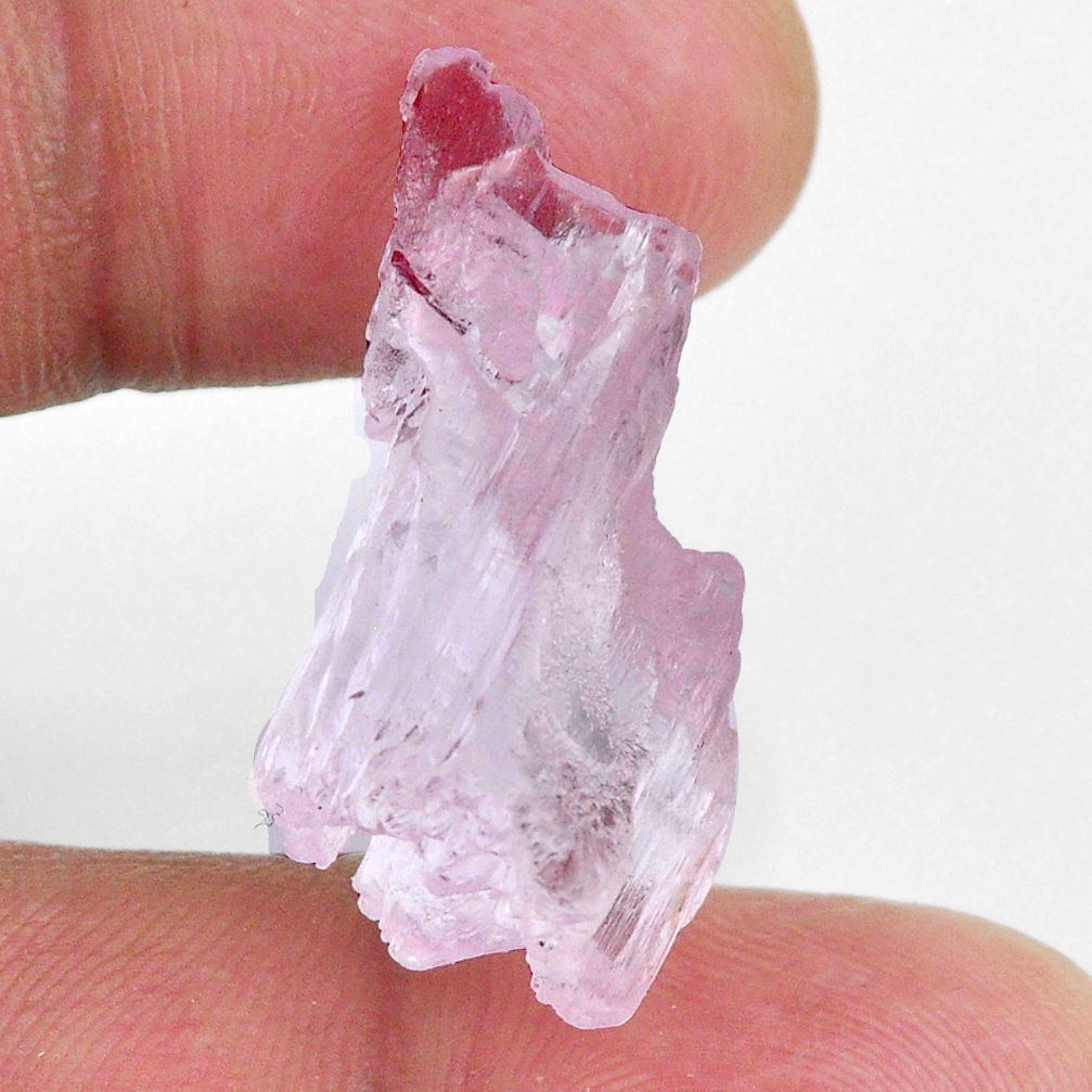 Natural 28.40cts kunzite rough pink rough 30x15 mm fancy loose gemstone s19989