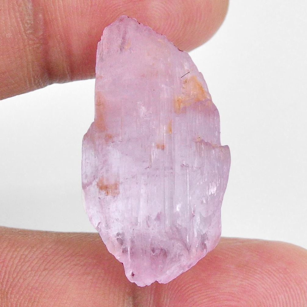 Natural 38.45cts kunzite rough pink rough 32x18 mm fancy loose gemstone s19981