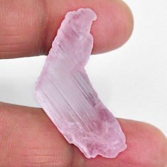Natural 34.35cts kunzite rough pink rough 36x12.5 mm fancy loose gemstone s19982