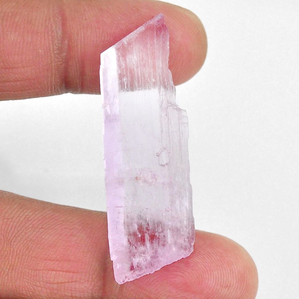 Natural 26.30cts kunzite rough pink rough 45x14 mm fancy loose gemstone s19986