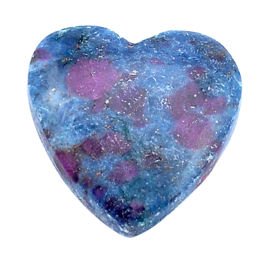 Natural 20.15cts kyanite in ruby cabochon 21x21 mm heart loose gemstone s27538