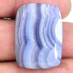 Natural 20.90cts lace agate blue cabochon 26x19 mm octagan loose gemstone s20941