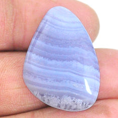 Natural 23.10cts lace agate blue cabochon 28x20 mm fancy loose gemstone s22642